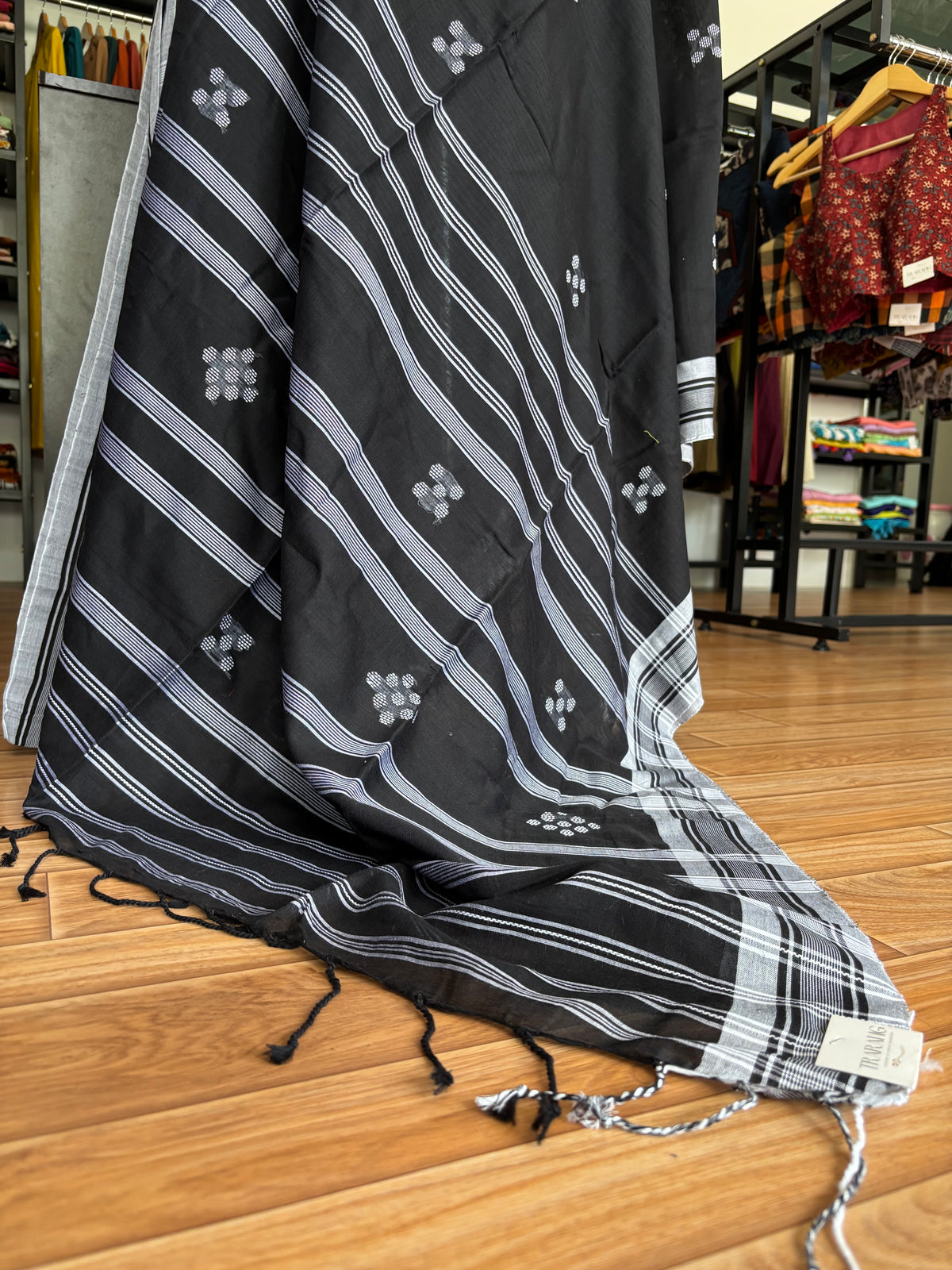 BLACK BHUJODI SAREE