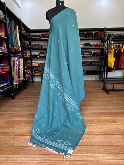 BLUE JAMDANI SAREE