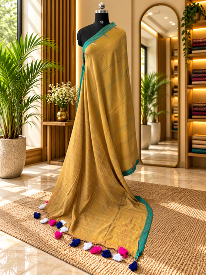 BEIGE JAMDANI SAREE