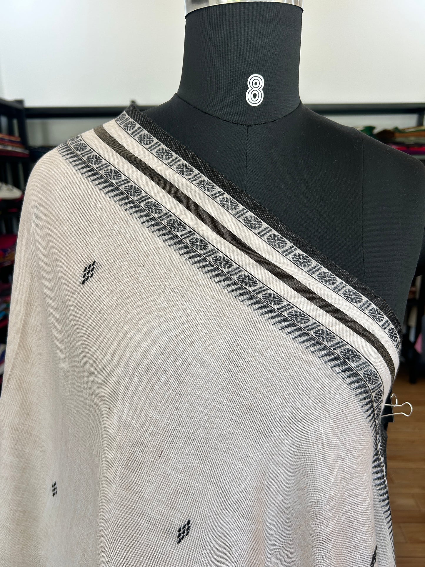 OFF WHITE DHANIAKHALI SAREE
