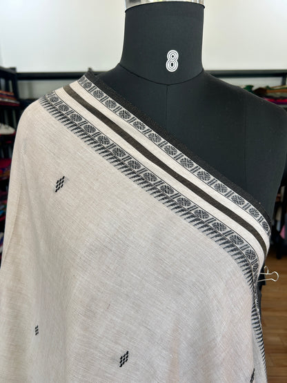 OFF WHITE DHANIAKHALI SAREE