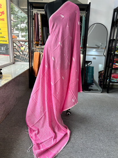 PINK MUL JAMDANI SAREE