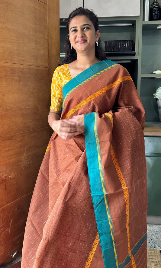 BROWN NARAYANPET SAREE