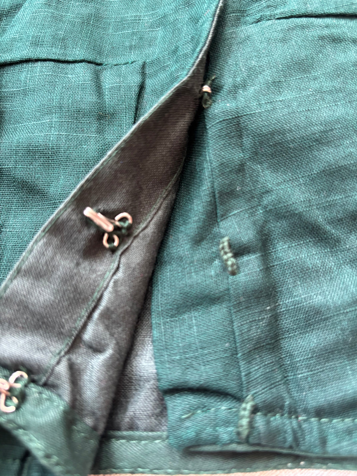 DARK GREEN EMBROIDERED  BLOUSE