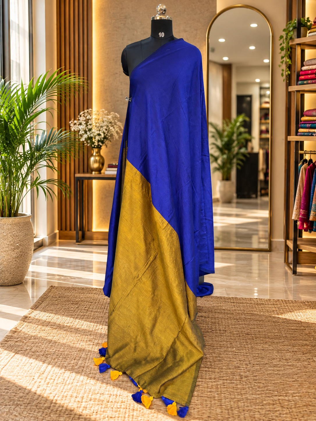 DARK BLUE MODAL COTTON SAREE
