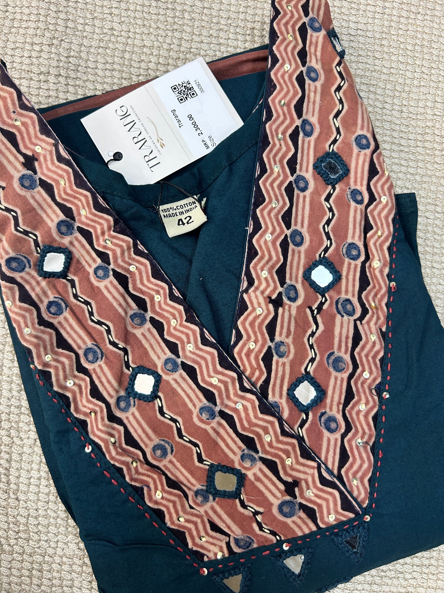BLUE GAMTHI COTTON SUIT