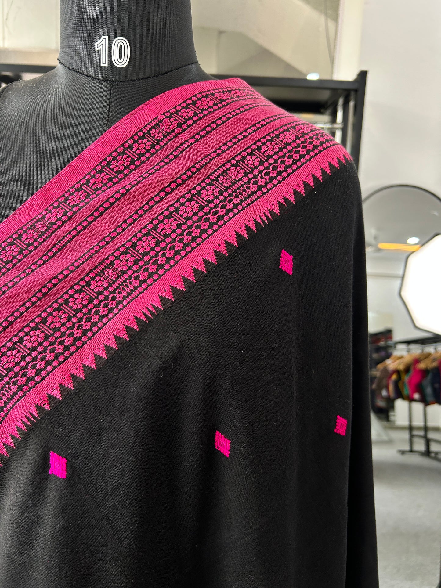 BLACK MERCERISED SAREE