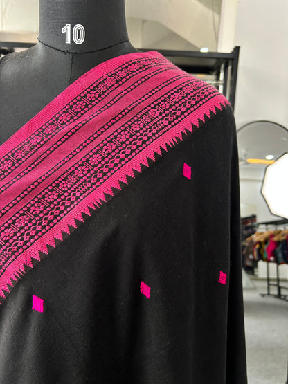 BLACK MERCERISED SAREE