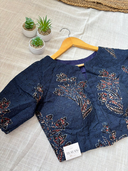 NAVY BLUE HAKOBA BLOUSE