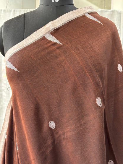 BROWN JAMDANI SAREE