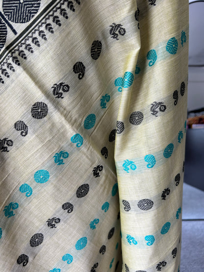 YELLOW DHANIAKHALI SAREE