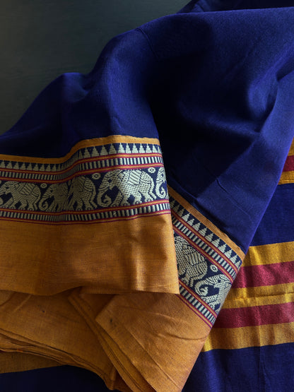 DARK BLUE NARAYANPET SAREE