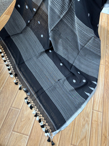 BLACK JAMDANI SAREE
