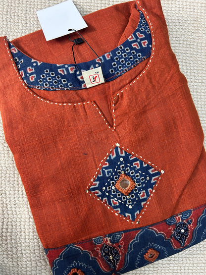 BLUE GAMTHI COTTON SUIT