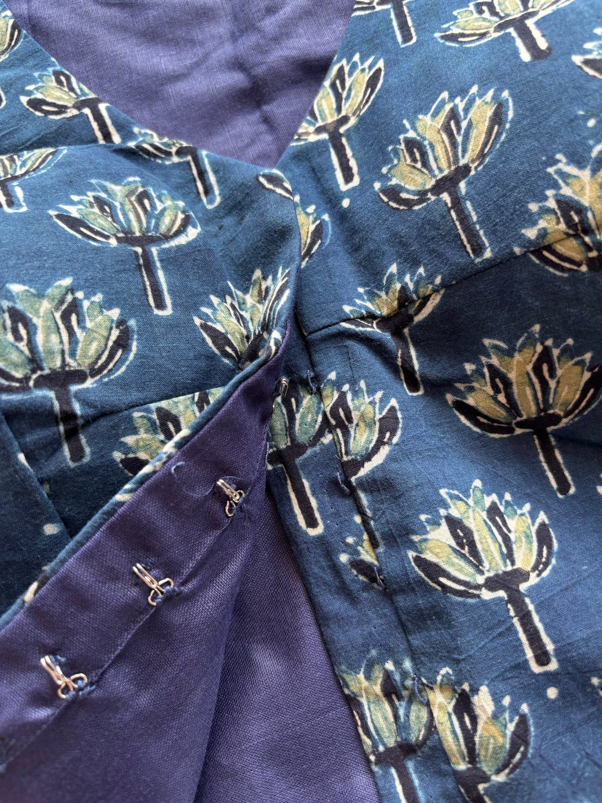 BLUE COTTON BLOUSE