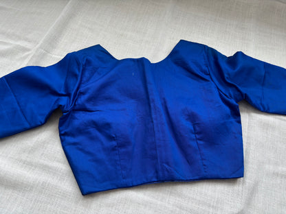 NAVY BLUE COTTON BLOUSE