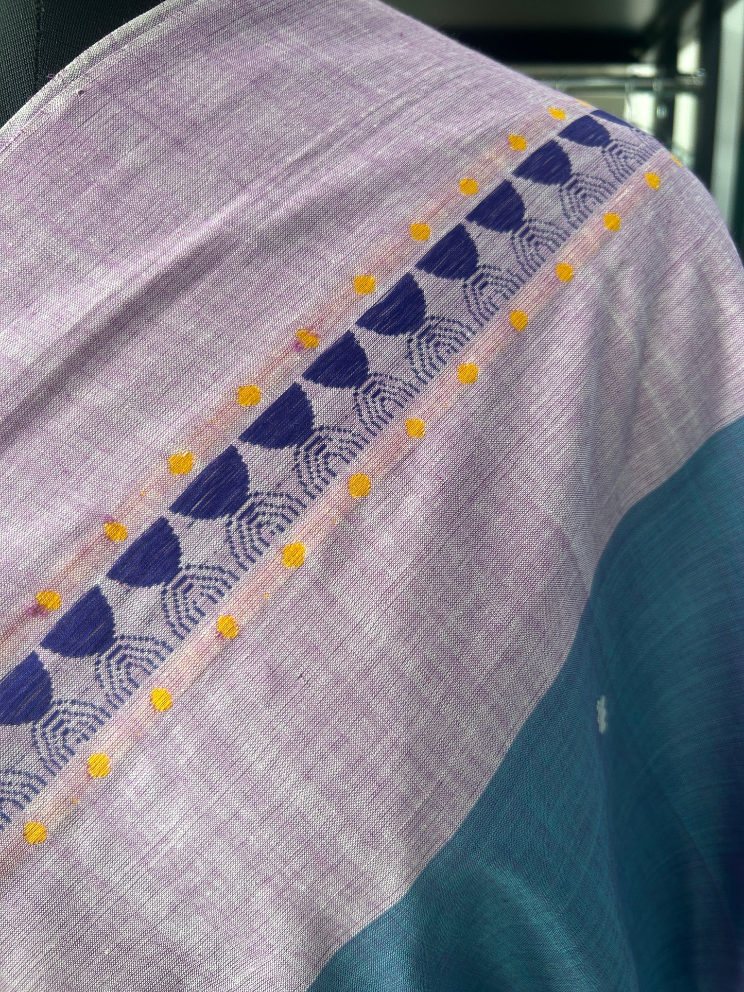 TEAL DHANIAKHALI SAREE