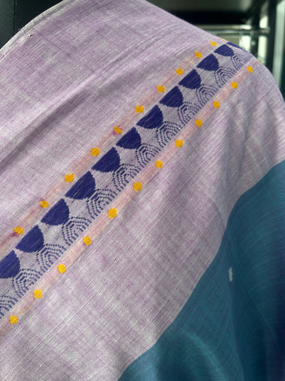 TEAL DHANIAKHALI SAREE