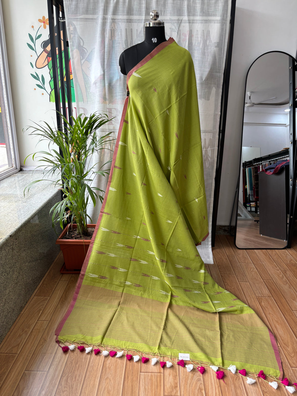 LIGHT GREEN JAMDANI SAREE