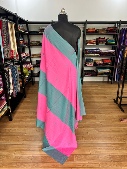 PINK DHANIAKHALI SAREE