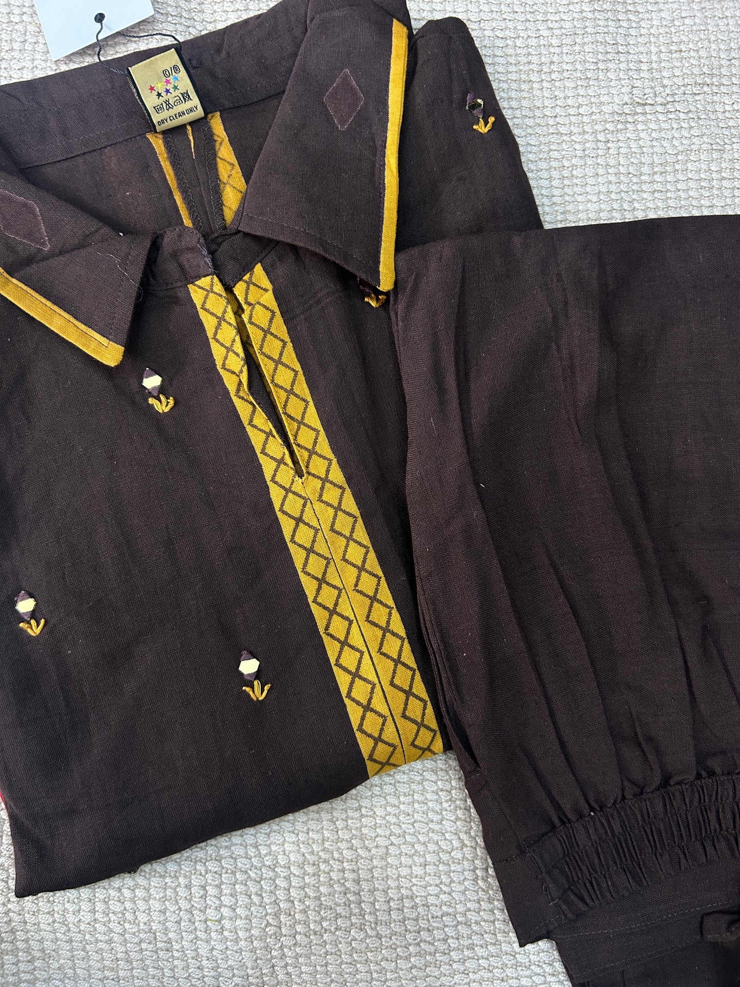 BROWN GAMTHI COTTON SUIT