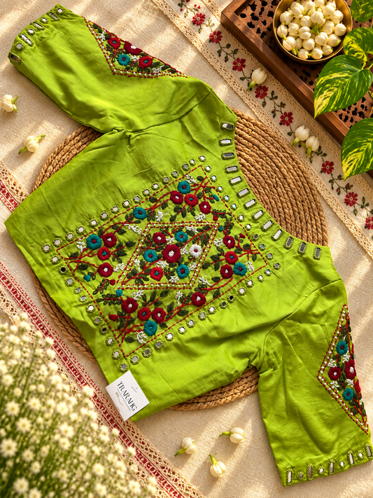 Light Green Embroidered blouse