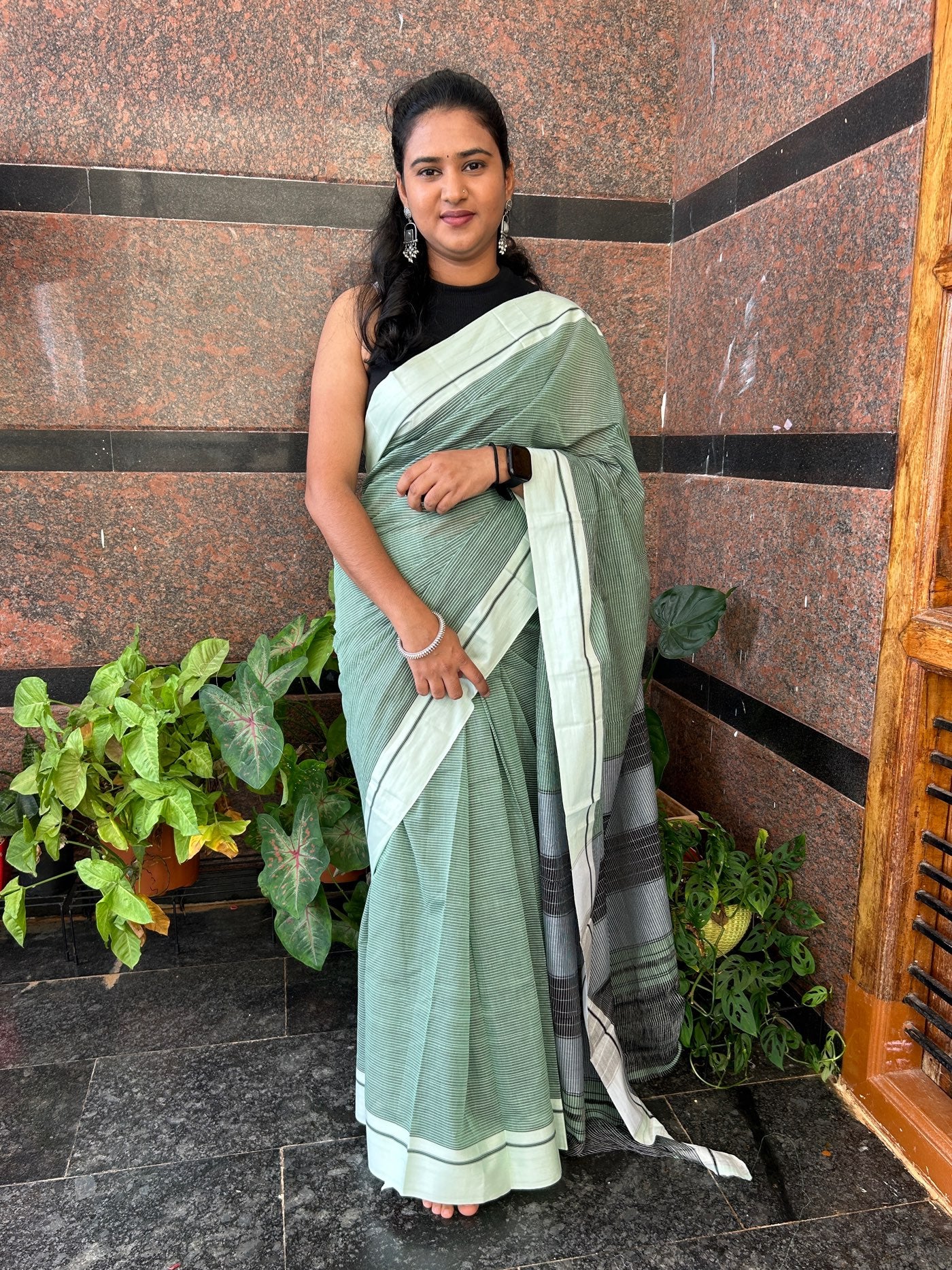 GREEN PATTEDANCHU SAREE.