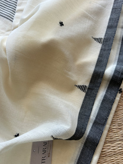 WHITE MUL JAMDANI SAREE
