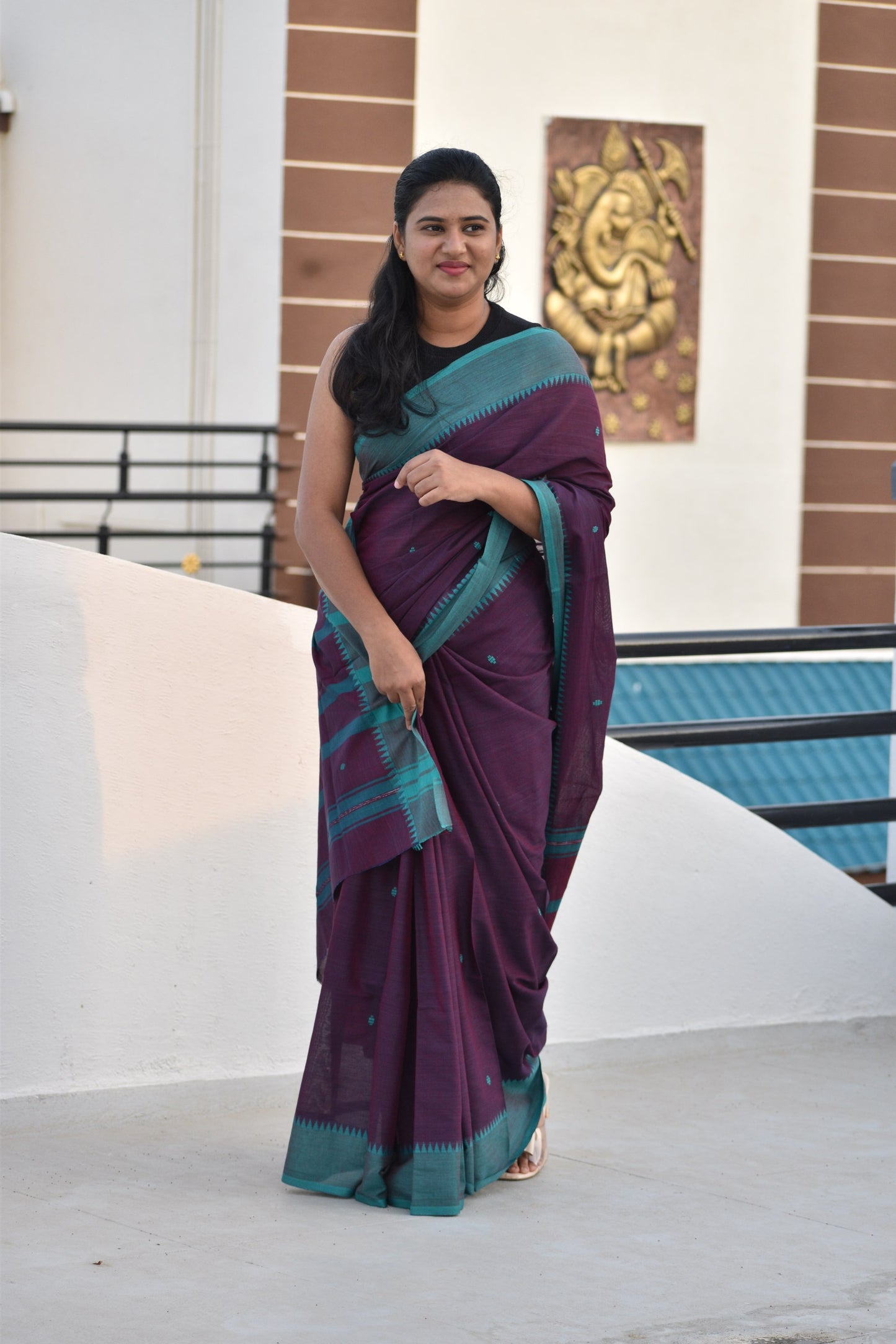 PURPLE DHANIAKHALI SAREE