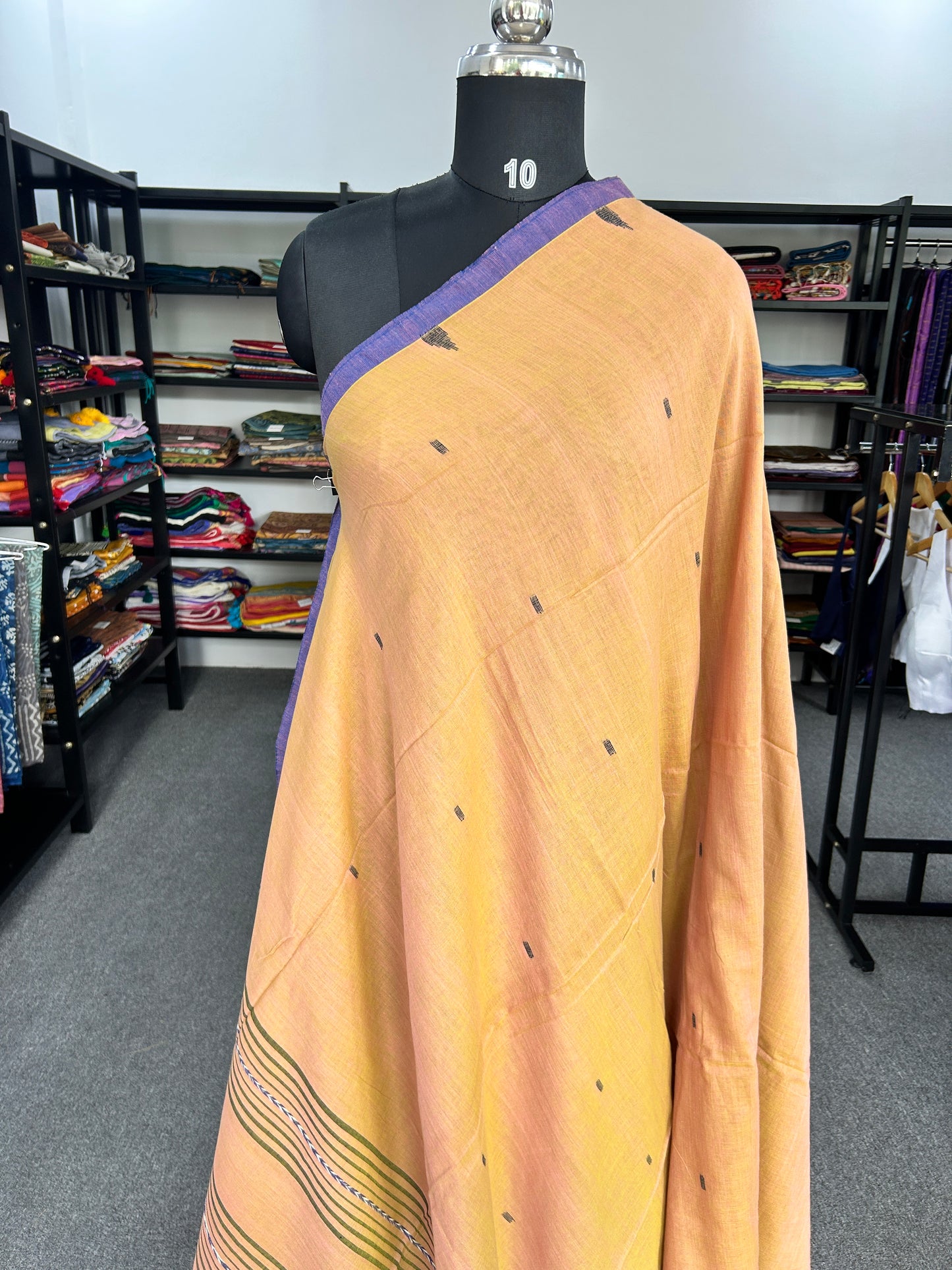 ORANGE JAMDANI SAREE