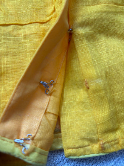 YELLOW MBROIDERED  BLOUSE