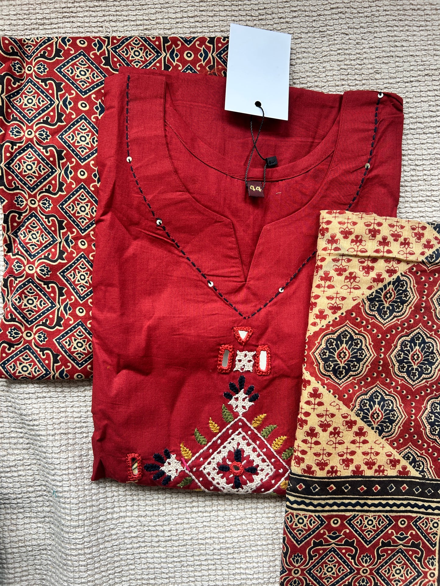 BLACK GAMTHI COTTON SUIT