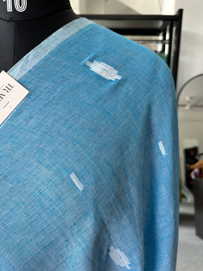 BLUE MUL JAMDANI SAREE
