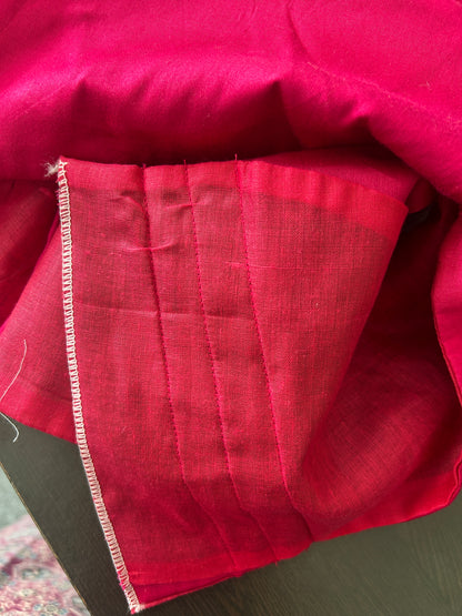 Pink boho embroidered blouse