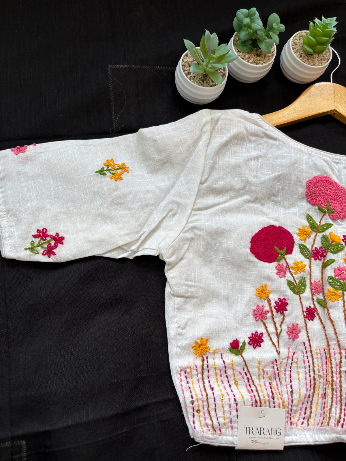 WHITE EMBROIDERED  BLOUSE