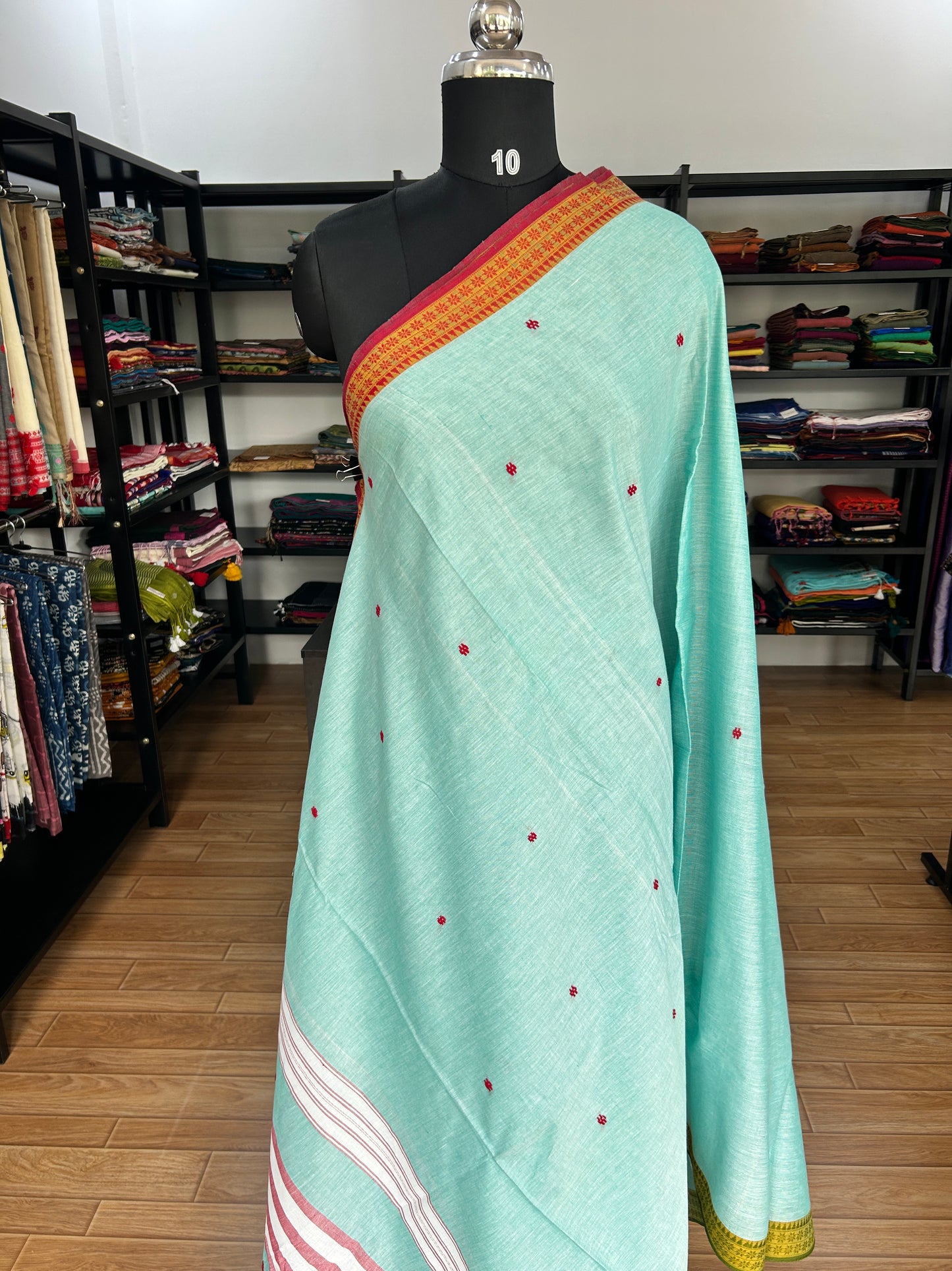 BLUE DHANIAKHALI SAREE