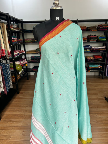 BLUE DHANIAKHALI SAREE