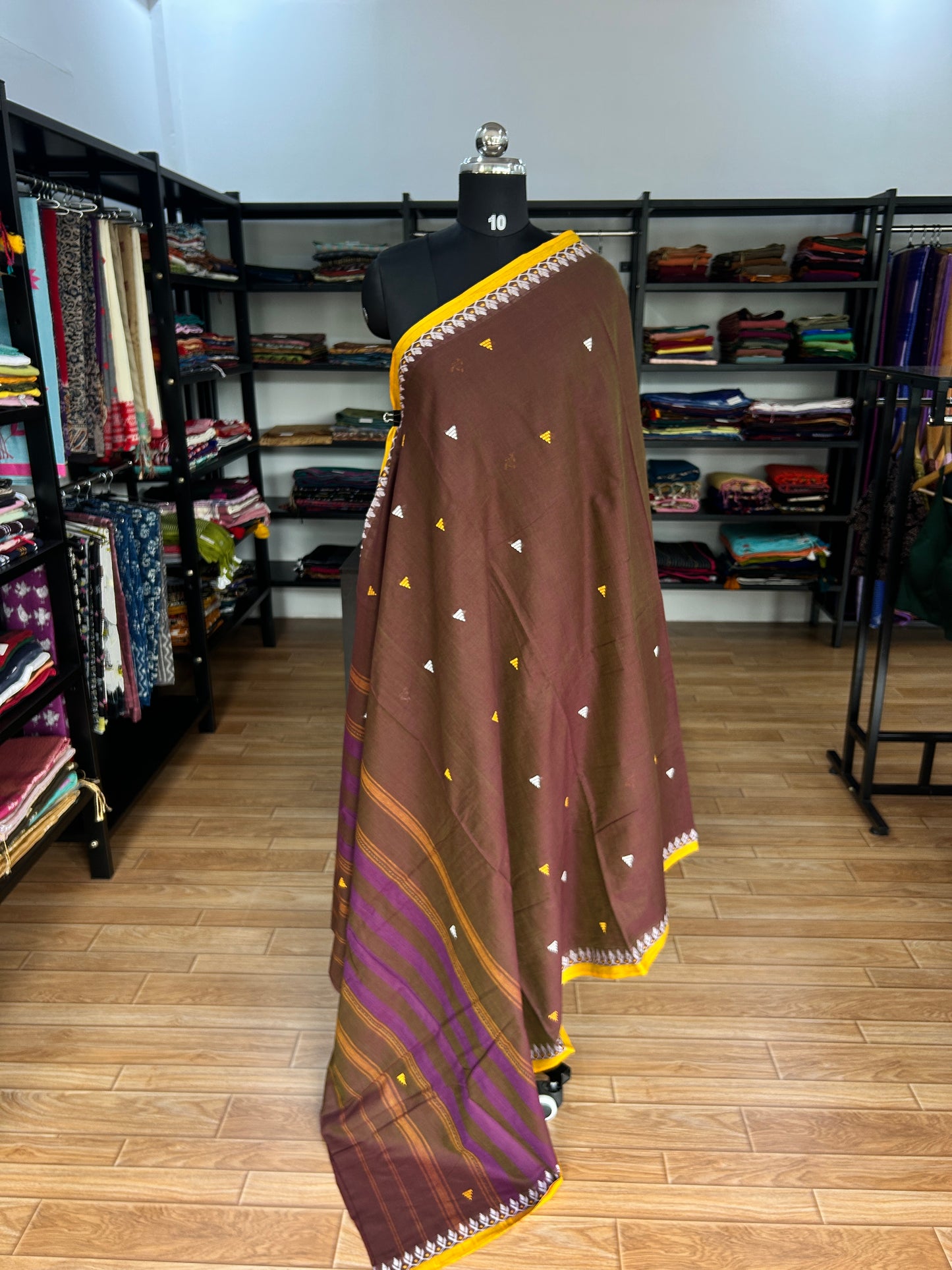 BROWN DHANIAKHALI SAREE