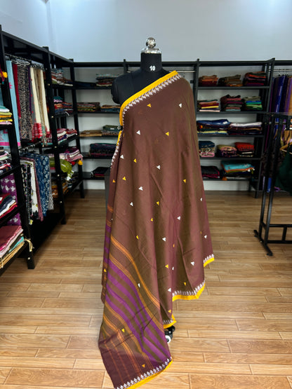 BROWN DHANIAKHALI SAREE