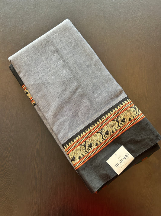 GREY NARAYANPET SAREE