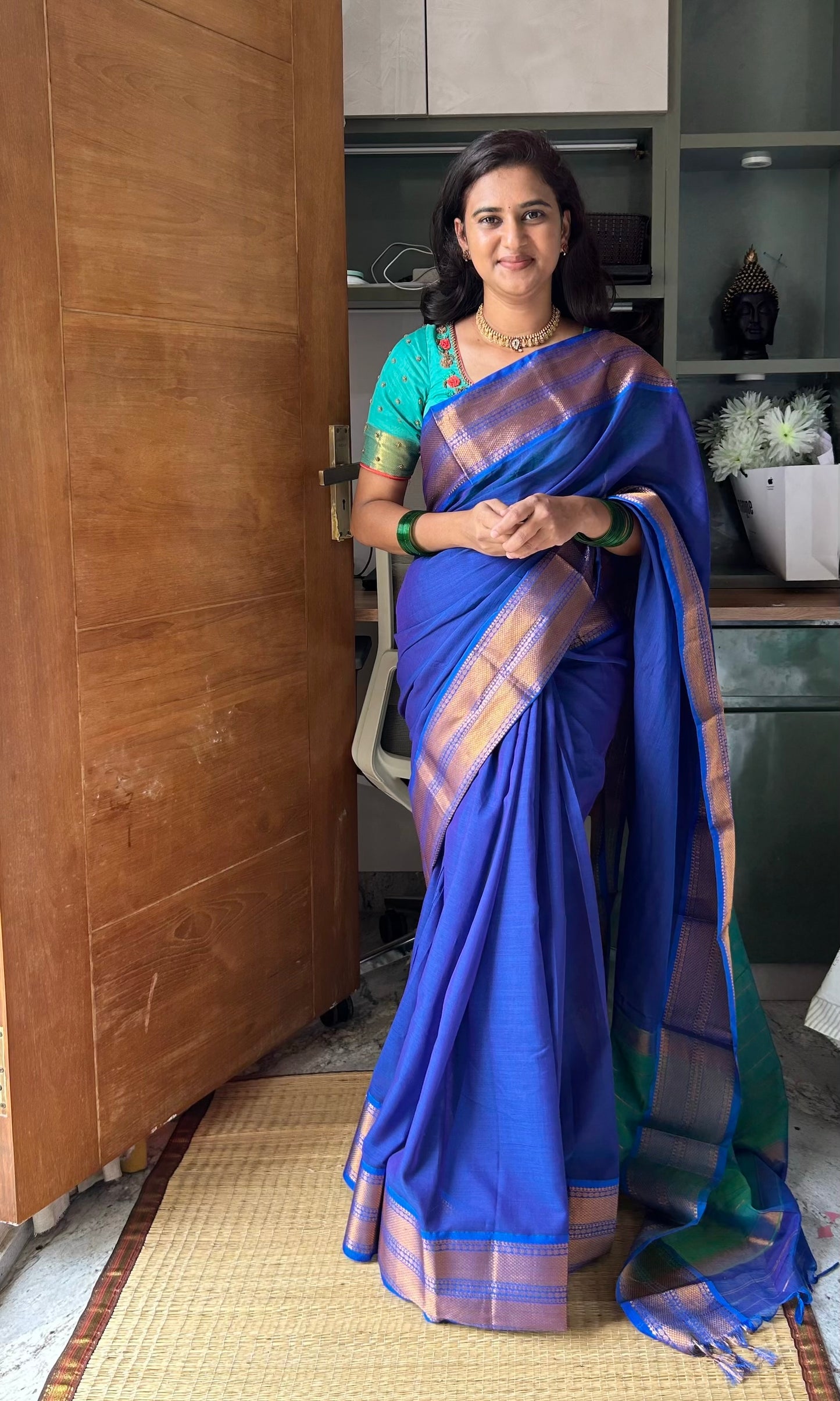 BLUE NARAYANPET SAREE