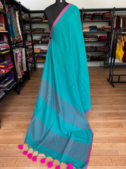 GREEN JAMDANI SAREE