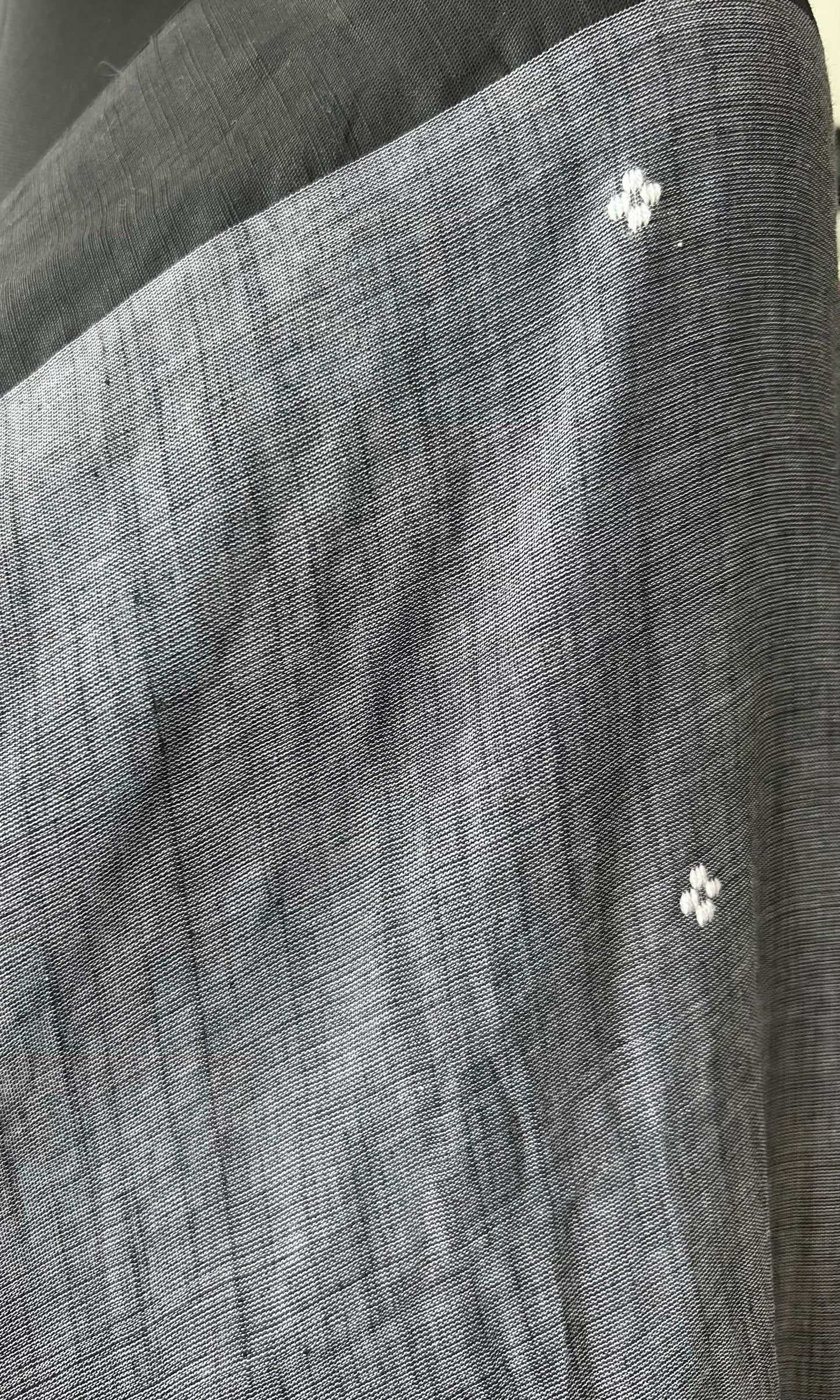 GREY KHADI COTTON SAREE