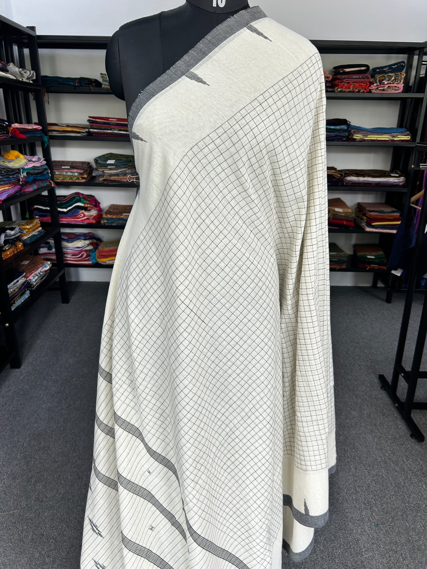 WHITE JAMDANI SAREE