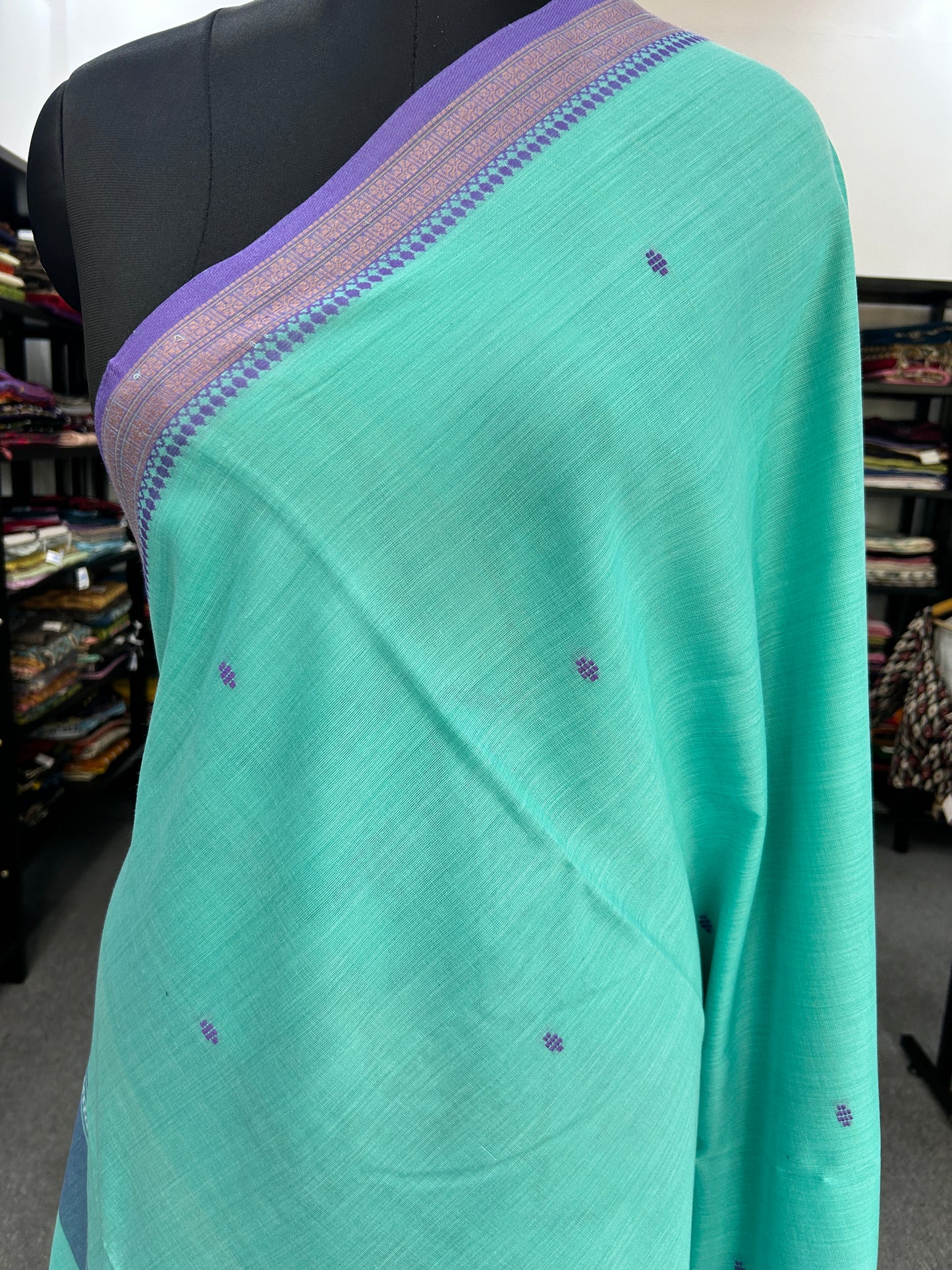 BLUE DHANIAKHALI SAREE