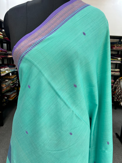 BLUE DHANIAKHALI SAREE