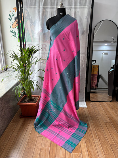 PINK DHANIAKHALI SAREE