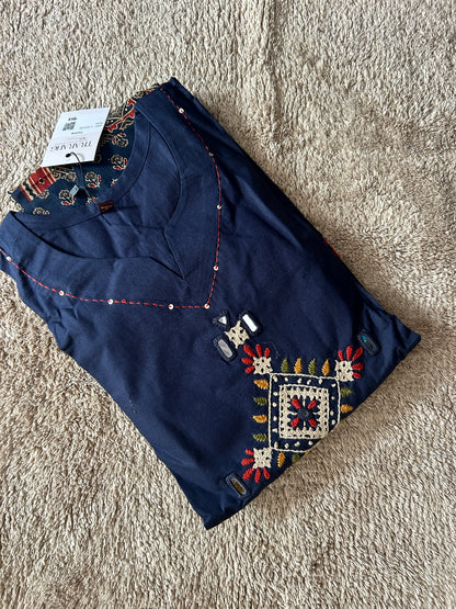 BLUE GAMTHI DRESS