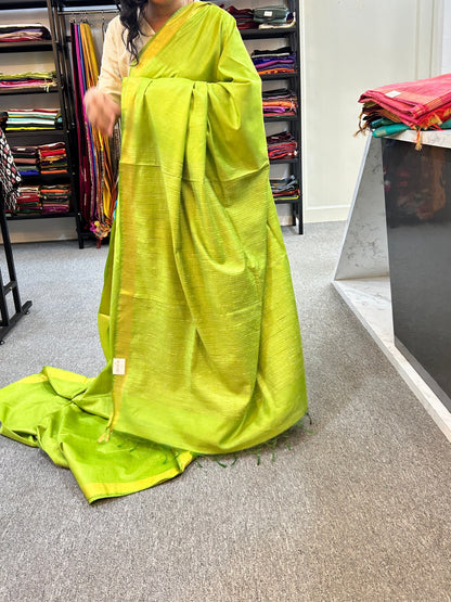 GREEN BANANA COTTON SAREE