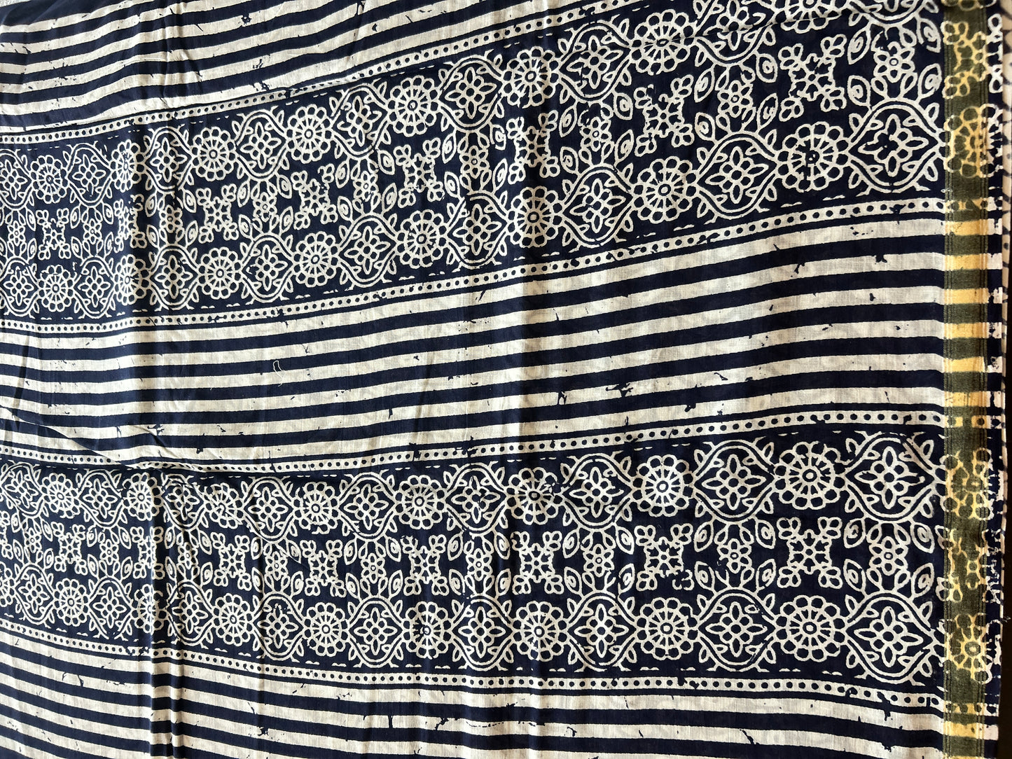 Blue chanderi mul cotton